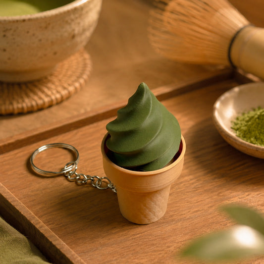 Matcha Soft Serve Clicker — lifestyle photo on cozy desk