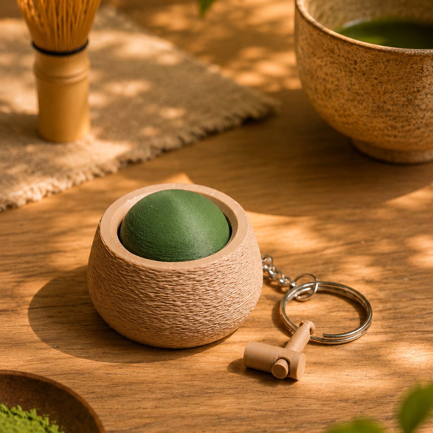 Matcha Mochi Pounding Clicker pocket comfort object — 3D printed in Canada