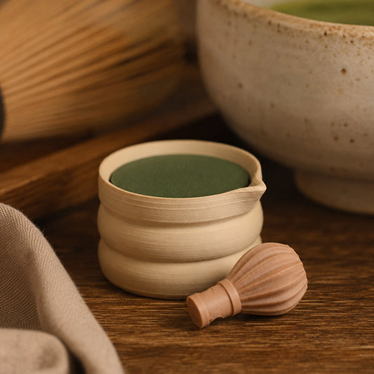 Matcha Bowl Clicker by Kuma Labs — 3D printed pocket comfort object with miniature whisk