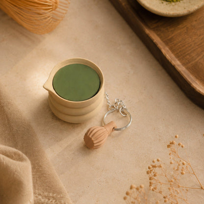 Kuma Labs Matcha Bowl Clicker — top view with whisk detail