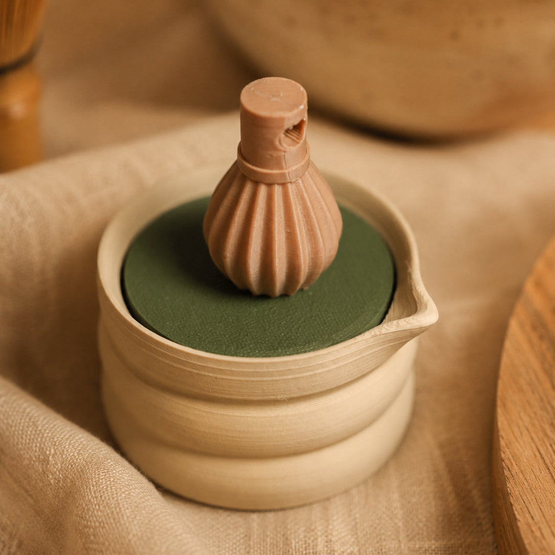 Kuma Labs Matcha Bowl Clicker — side view showing bowl shape