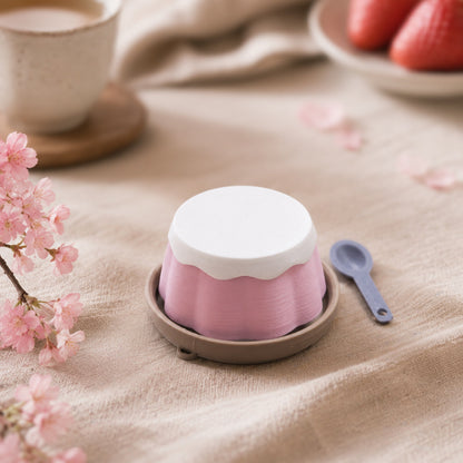 Kuma Labs Strawberry Pudding Clicker — side view 3D printed in Canada