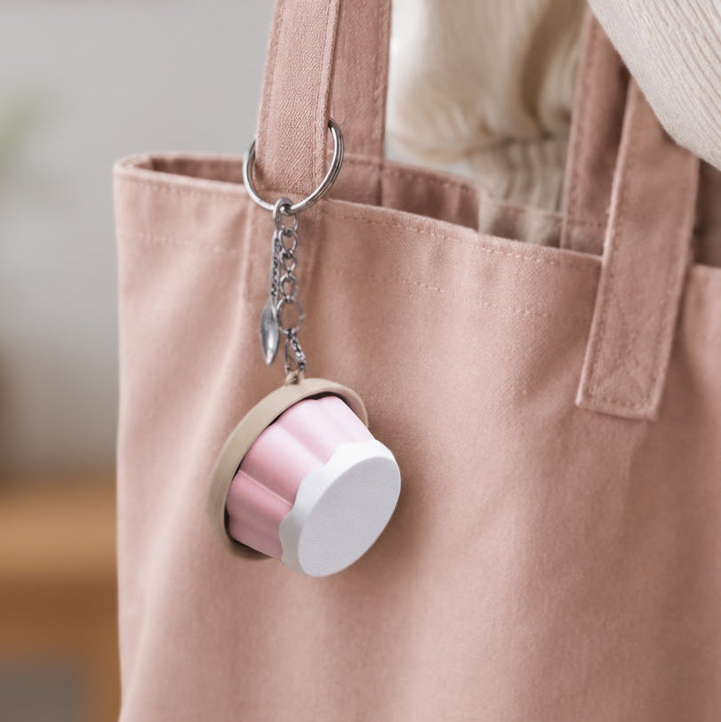 Strawberry Pudding Clicker — lifestyle photo on cozy desk