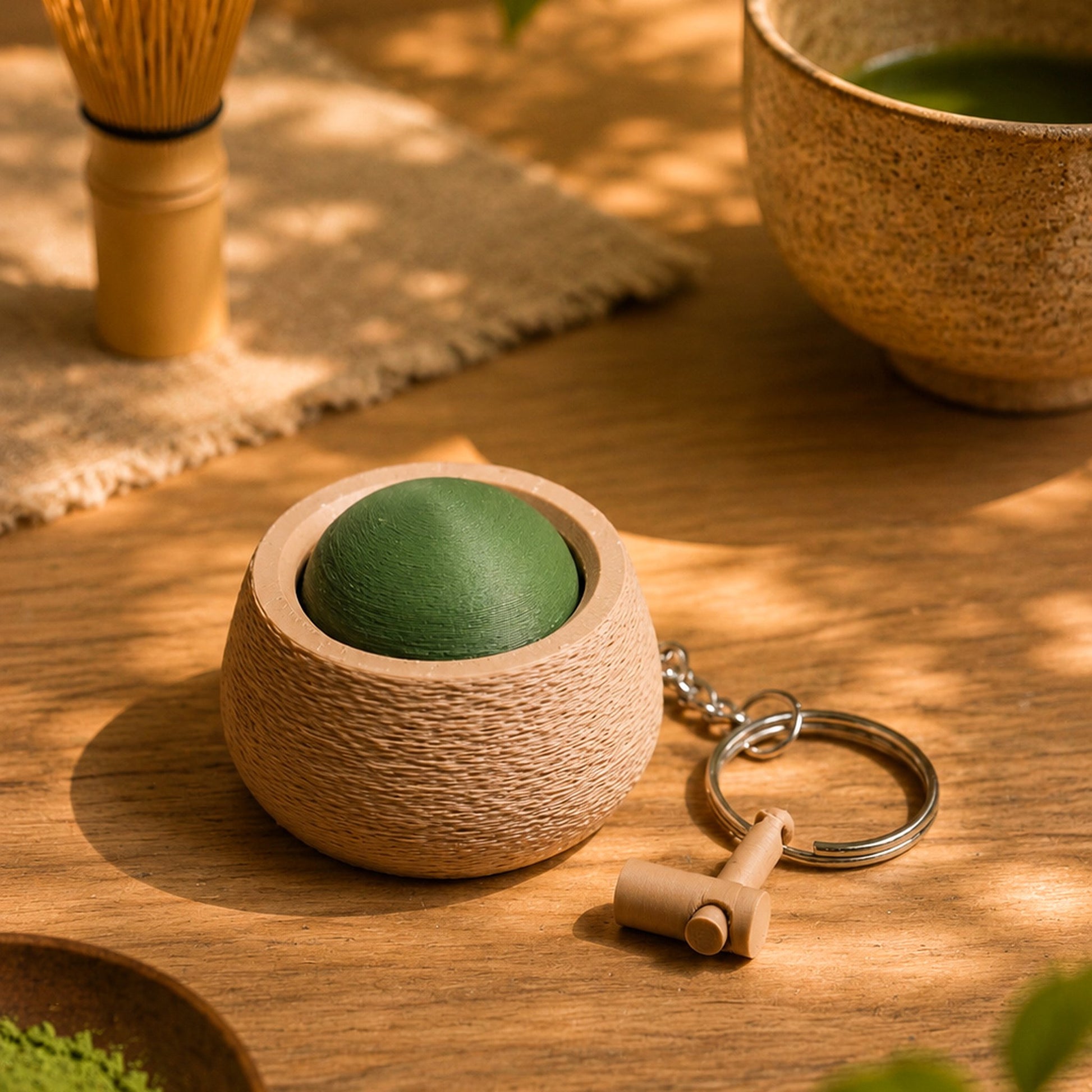 Matcha Mochi Pounding Clicker pocket comfort object — 3D printed in Canada
